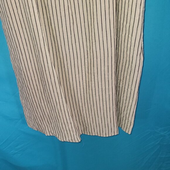 THML Womens XS Sleeveless Striped Dress With Embroidered Blue Chevron Neckline - Picture 3 of 10